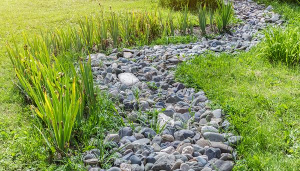 River Rock Garden Installation in Longwood